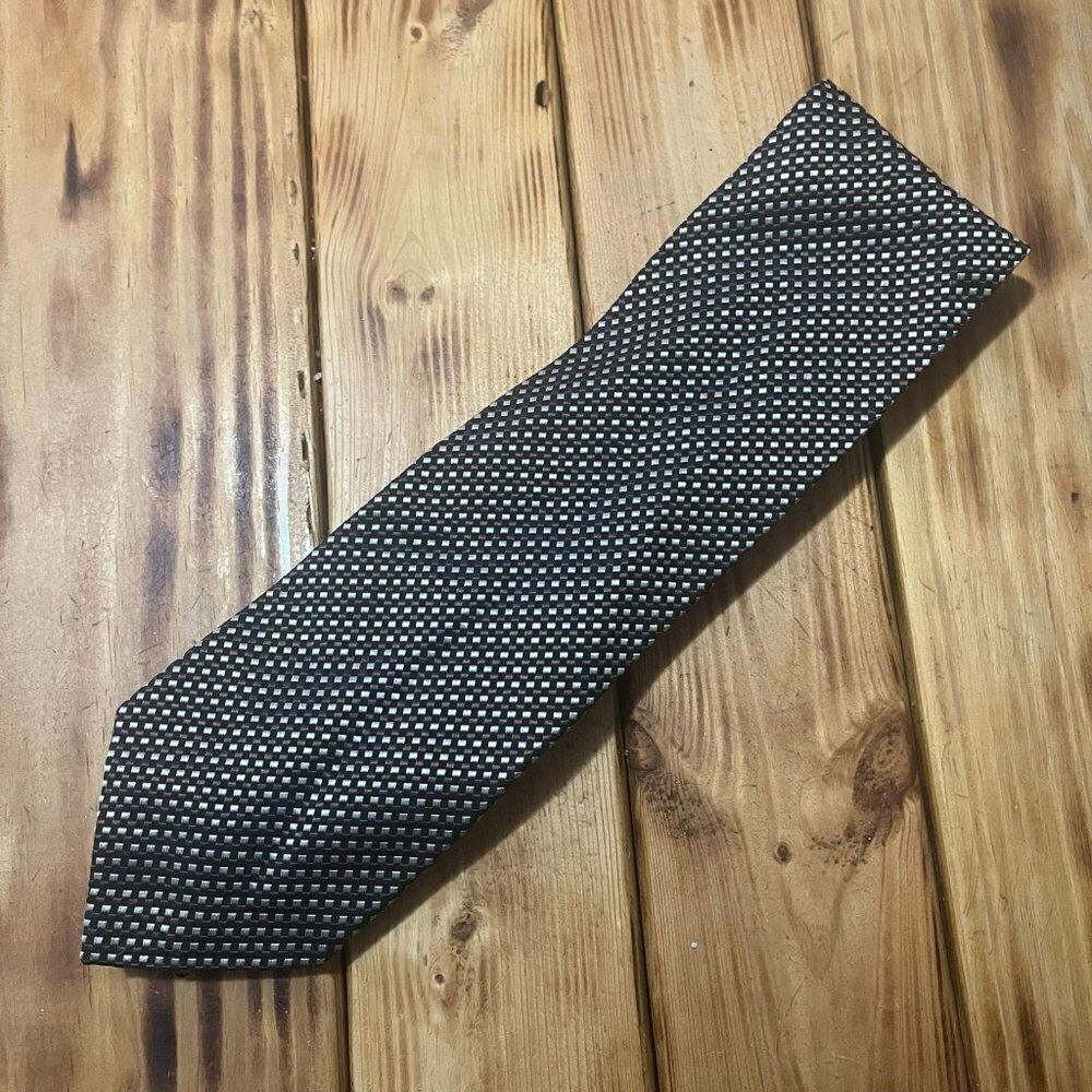 Zionetti Italian Silk Collection Geometric Print 100% Silk Tie